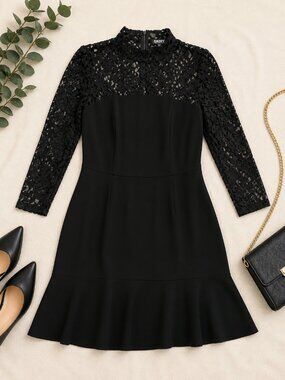 DKNY Black Lace Dress – Size 12 (Elegant & Timeless)